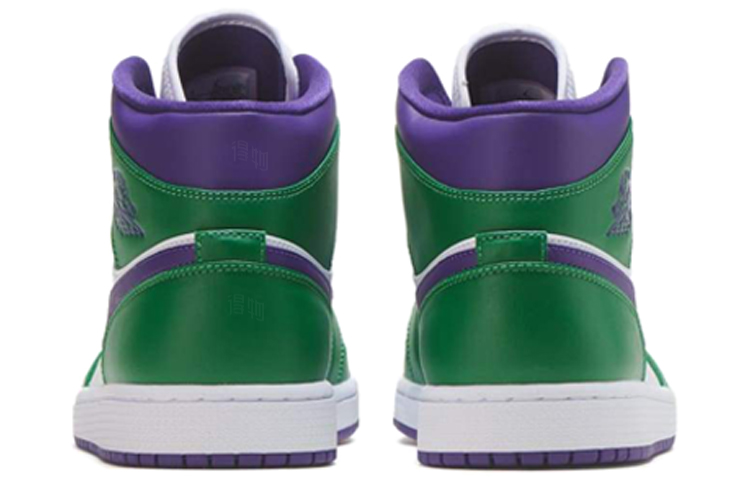 Мужские кроссовки Jordan Air Jordan 1 Mid “incredible hulk” (бело-зеленые) — фото 5