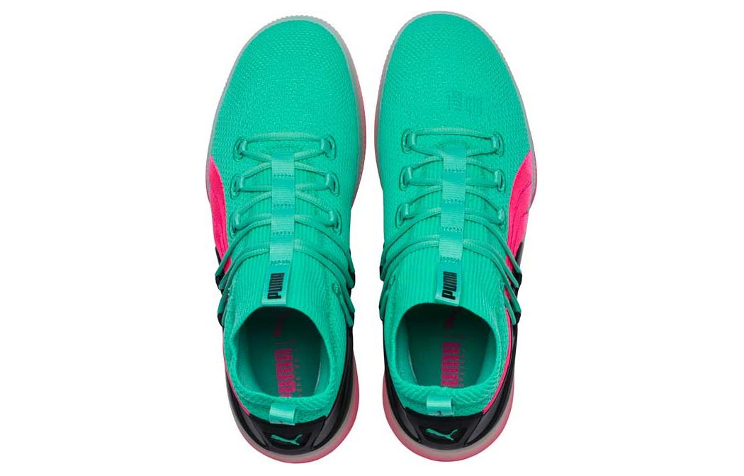 Мужские кроссовки PUMA Clyde Court (зелено-красные) — 湖绿/粉色 — фото 4