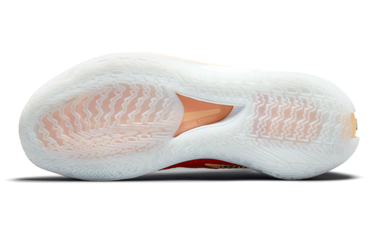 Кроссовки Nike Air Zoom G.T. Cut 1 EP (бело-красные) — Белый / красный / жёлтый / серебристый — фото 6