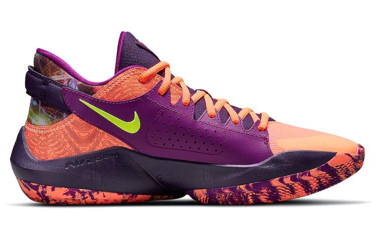 Мужские кроссовки Nike Zoom Freak 2 "Bright Mango" (оранжево-фиолетовый) — фото 2