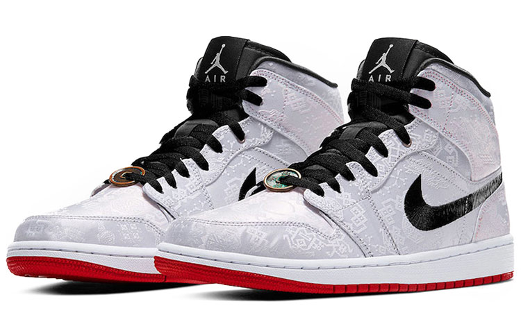 Кроссовки Jordan × CLOT Air Jordan 1 Mid Fearless (белые) — Белый — фото 3