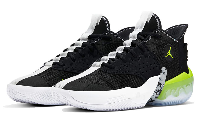 Мужские кроссовки Jordan Air Jordan React Elevation PF (черно-зеленые) — фото 3