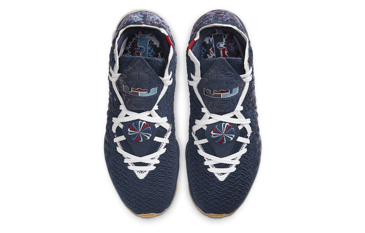 Кроссовки Nike Lebron 17 College Navy 17 (темно-синие) — Тёмно-синий — фото 4
