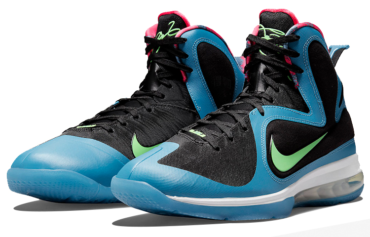 Мужские кроссовки Nike Lebron 9 South Coast 2022 (сине-черно-розовые) — Синий / чёрный / розовый — фото 3