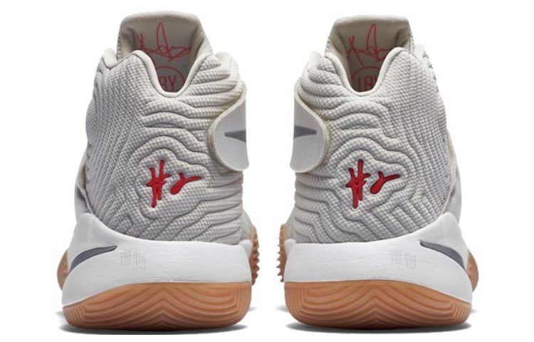 Мужские кроссовки Nike Kyrie 2 (серебряные) — 浅骨/反光银/白 — фото 3