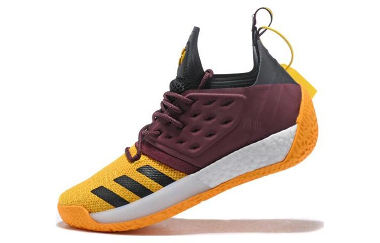 Мужские кроссовки adidas Harden Vol.2 Arizona State 2 (красный / желтый / белый) — Красный / жёлтый / белый — фото 3
