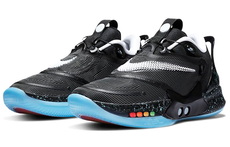 Мужские кроссовки Nike Adapt bb 2.0 GC (черно-бело-синие) — фото 3