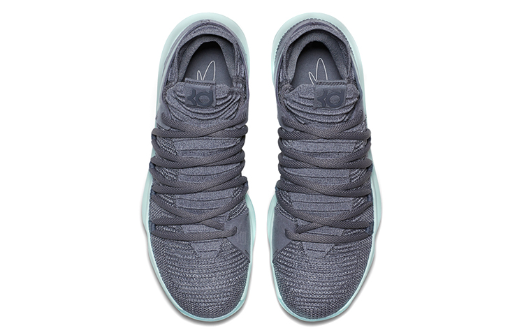 Мужские кроссовки Nike KD 10 Zoom EP (мятно-зеленые) — 薄荷绿/灰 — фото 4
