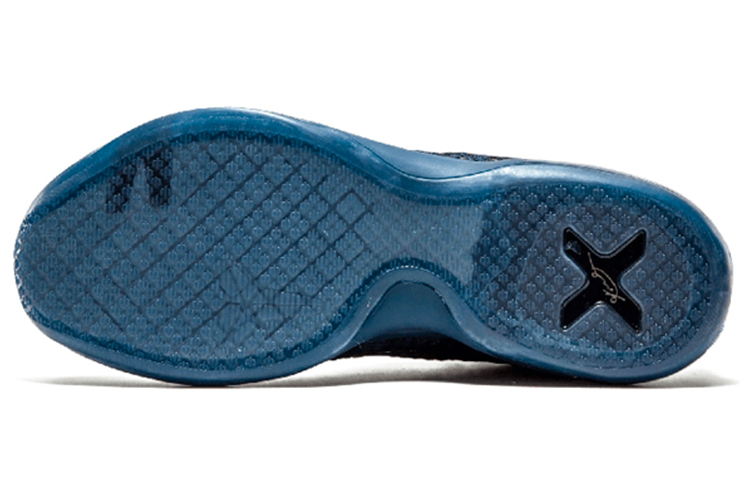 Мужские кроссовки Nike Kobe 10 Elite Low Black Mamba Collection Fade to Black (синие) — Синий — фото 4