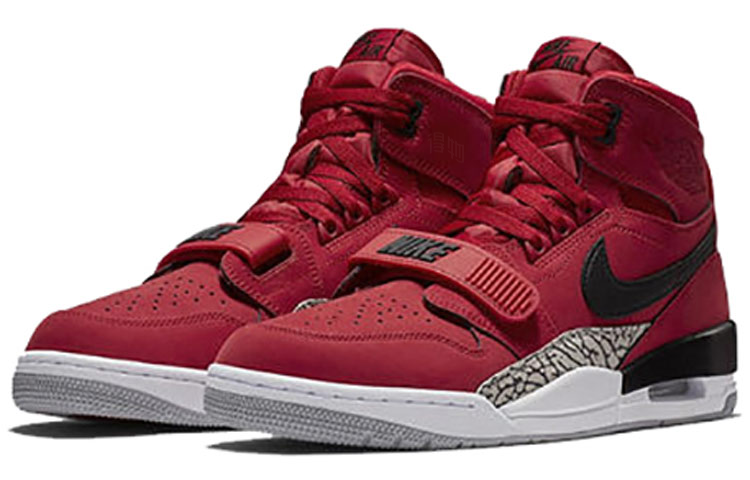 Мужские кроссовки Jordan Legacy 312 Toro (красно-черно-белые) — Красный / чёрный / белый — фото 2