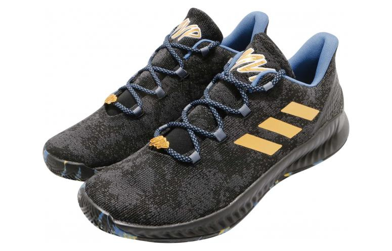 Мужские кроссовки adidas Harden MVP (черно-золотые) — фото 3