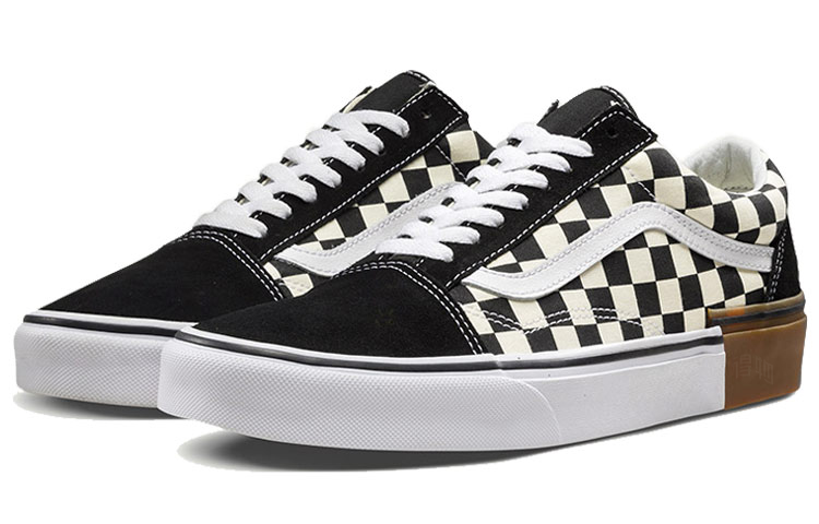 Кеды Vans Old Skool Gum Block (черно-белые) — фото 3