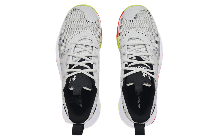 Кроссовки Under Armour Spawn 3 (серо-зелено-красные) — фото 4
