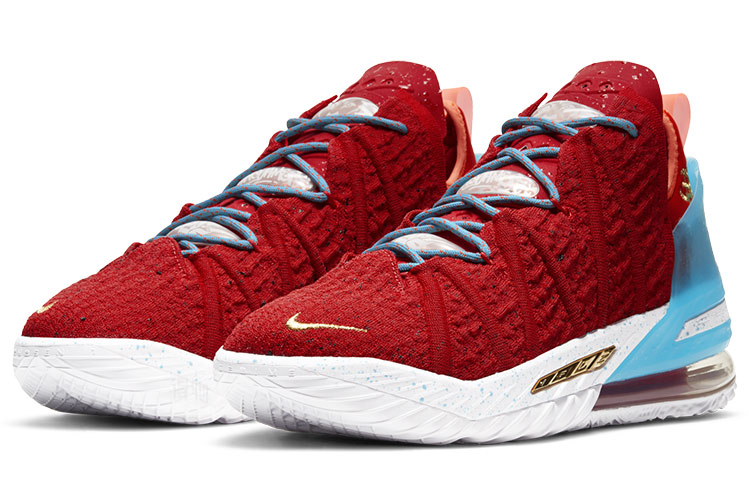Кроссовки Nike Lebron 18 (красно-синие) — фото 3