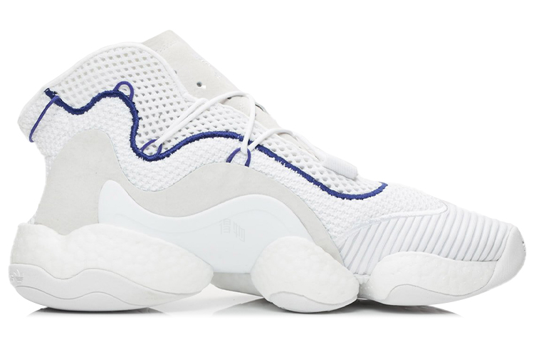 Кроссовки adidas originals Crazy BYW 1.0 (бело-фиолетовые) — фото 2