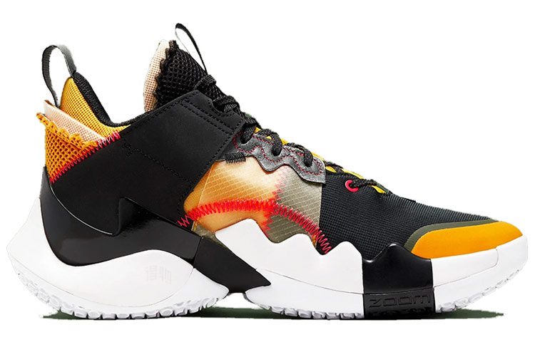 Мужские кроссовки Jordan Why Not Zer0.2 Why Not SE (черно-желтые) — фото 2