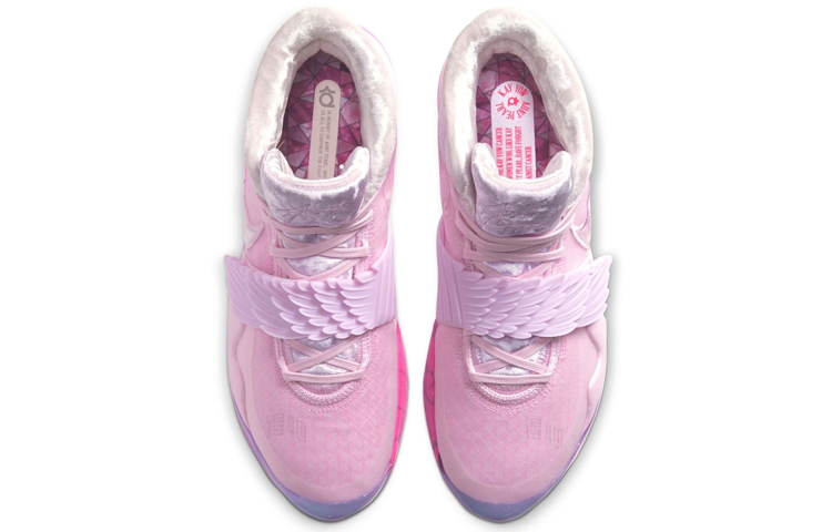 Мужские кроссовки Nike KD 12 Zoom XMAS EP What The Aunt Pearl (розовые) — фото 3