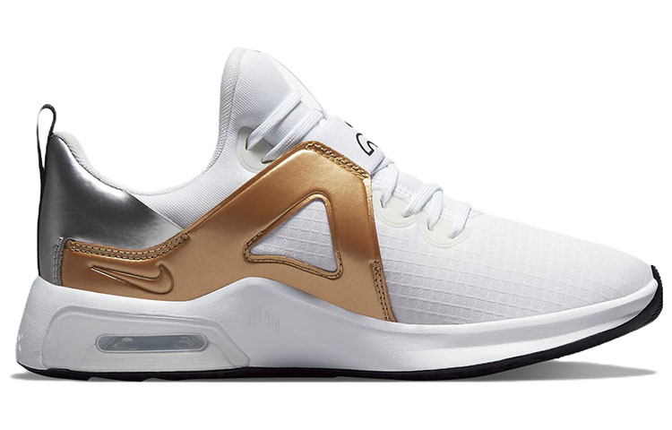 Женские кроссовки Nike Air Max Bella TR (бело-золотые) — Белый / золотой — фото 2