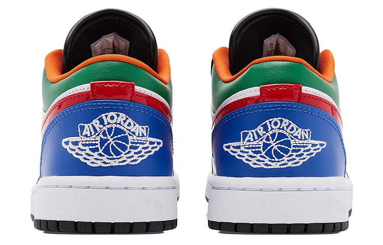 Женские кеды Jordan Air Jordan 1 low "multi-color" (черно-бело-зеленые) — 彩 — фото 5
