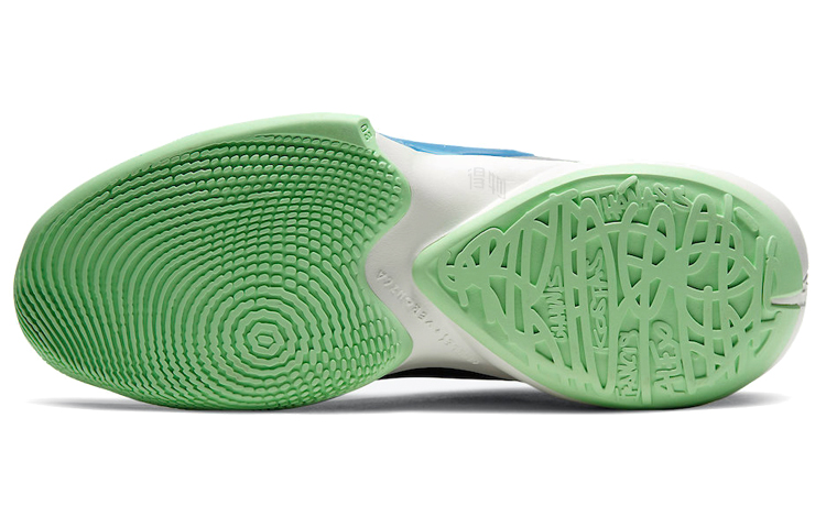 Мужские кроссовки Nike Freak 2 (серо-сине-зеленые) — фото 6