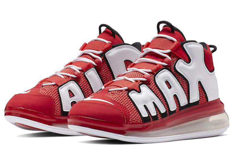 Мужские кроссовки Nike Air More Uptempo 720 (красные) — Красный — фото 3
