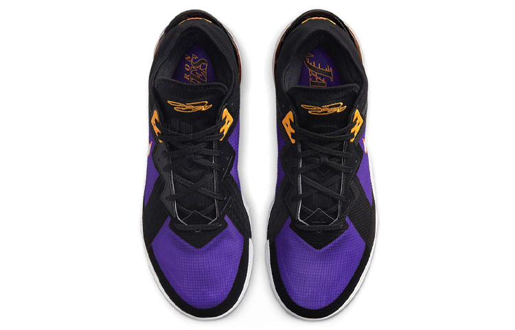 Мужские кроссовки Nike Lebron 18 TPU (черно-фиолетово-желтые) — Чёрный / фиолетовый / жёлтый — фото 4