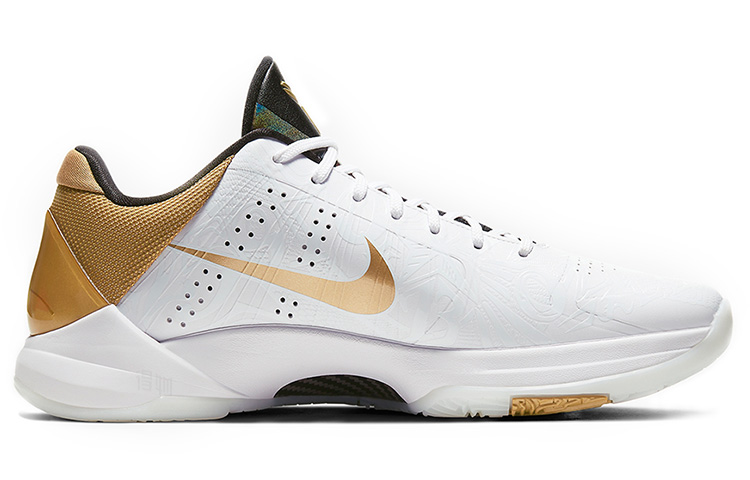 Кроссовки Nike Zoom Kobe 5 Protro (черно-бело-золотой) — Чёрныйбелыйзолотой — фото 2