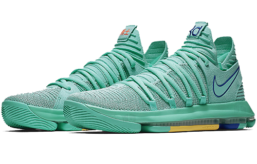 Мужские кроссовки Nike KD 10 (мятно-зеленый) — фото 4