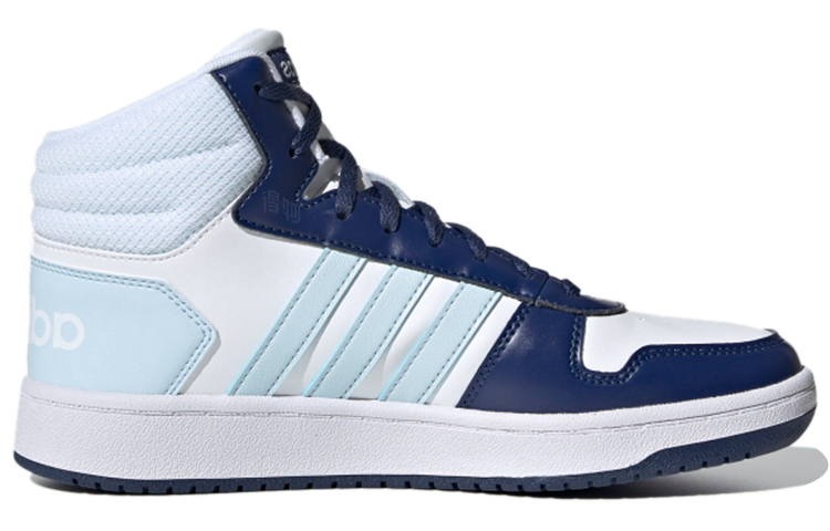 Женские кроссовки adidas neo Hoops 2.0 (бело-синие) — фото 2