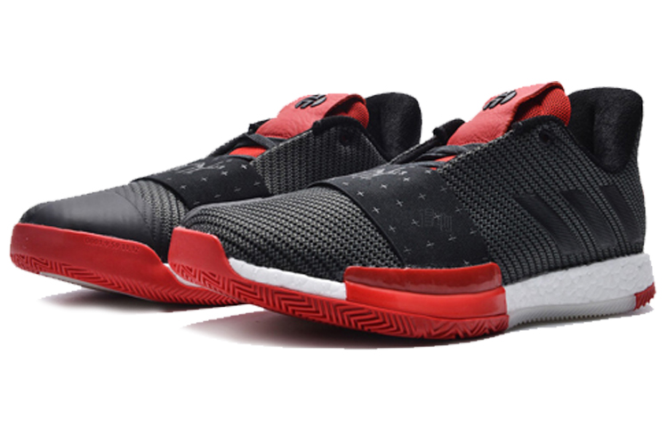 Мужские кроссовки adidas Harden Vol.3 (черно-красные) — фото 3
