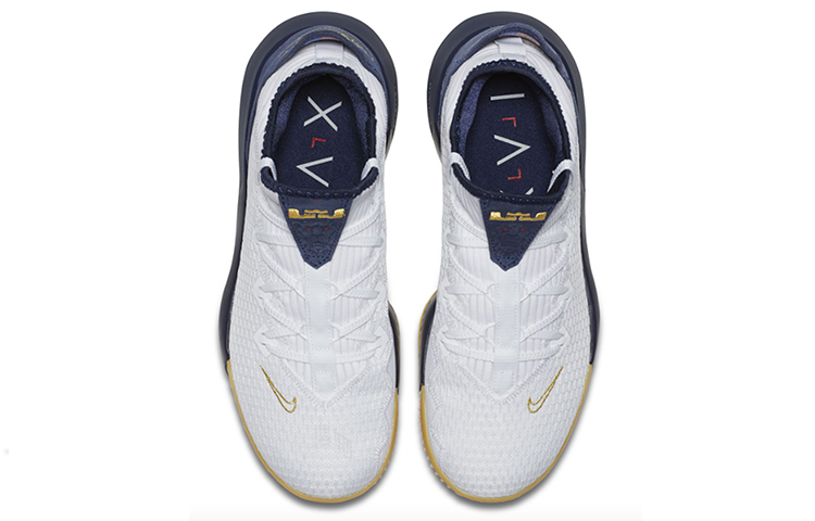 Мужские кроссовки Nike Lebron 16 Low Air LBJ Americana 16 (серые) — Серый — фото 4