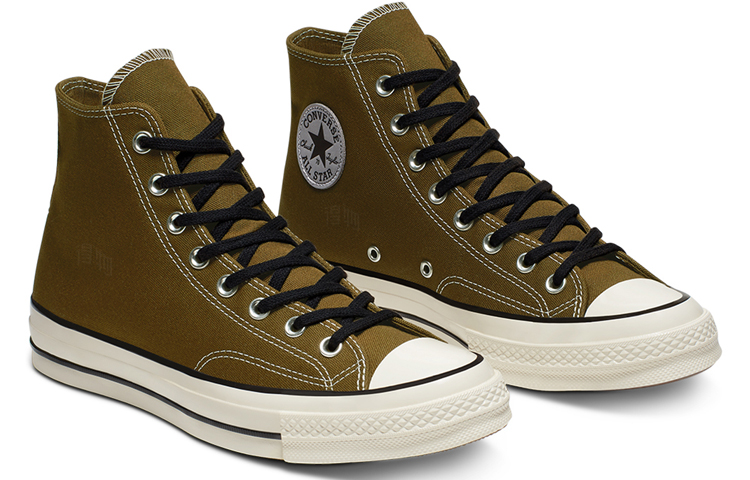 Кеды Converse 1970s Unisex Vintage Canvas Chuck (зелено-бело-черные) — Зелёныйбелыйчёрный — фото 3