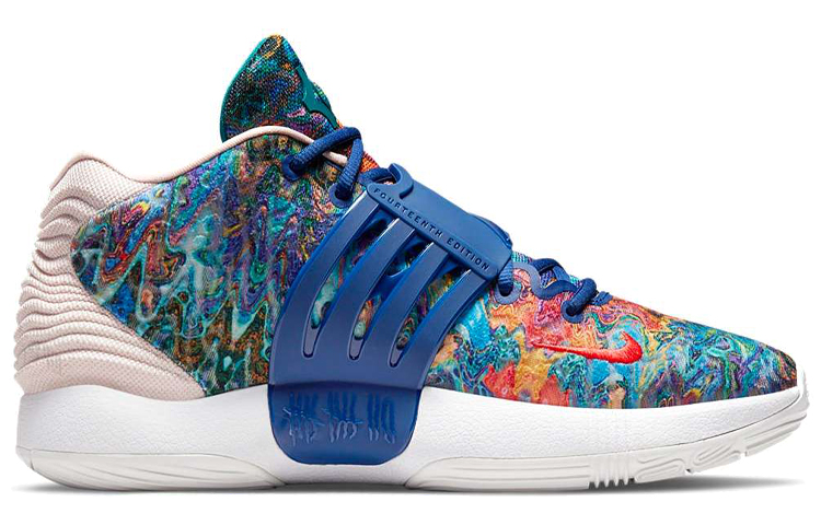 Кроссовки Nike KD 14 EP (сине-розовые) — 蓝/粉/彩 — фото 2
