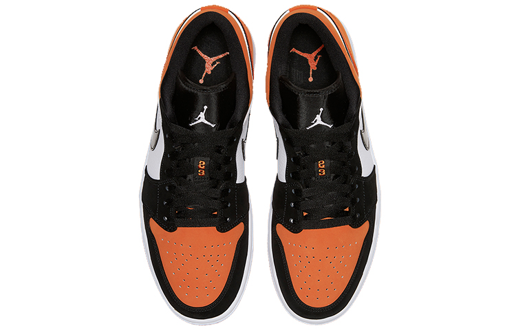Мужские кроссовки Jordan Air Jordan 1 Low Shattered Backboard (оранжево-черные) — Оранжевый — фото 3