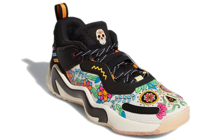 Мужские кроссовки adidas DAY "Day of the Dead" (черно-сине-розовые) — фото 3