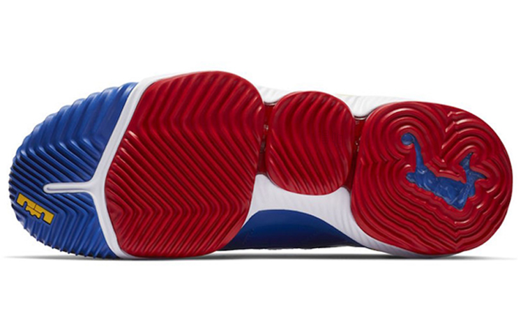 Кроссовки Nike Lebron 16 SuperBron OG (бело-сине-красные) — Белыйсинийкрасный — фото 5