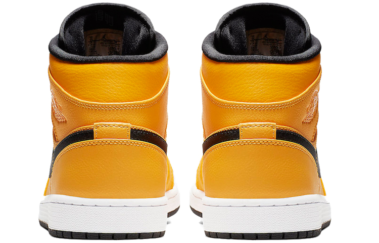 Мужские кроссовки Jordan Air Jordan 1 MID (черно-желтый) — фото 5