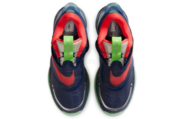 Мужские кроссовки Nike Adapt bb 2.0 "Planet of Hoops" (синий, зеленый) — Синийзелёный — фото 4