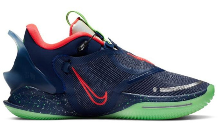 Мужские кроссовки Nike Adapt bb 2.0 "Planet of Hoops" (синий, зеленый) — Синийзелёный — фото 2
