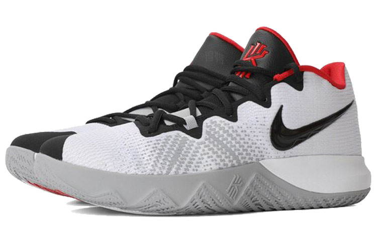 Мужские кроссовки Nike Kyrie Flytrap (красно-белые) — 白色/大学红/冷灰/黑 — фото 3