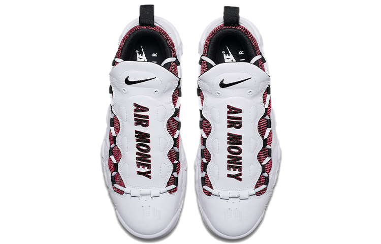 Кроссовки Nike Air More Money (бело-красные) — Белый / красный — фото 4