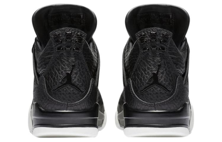 Мужские кроссовки Jordan Air Jordan 4 Retro Pony Hair Black (черно-белые) — 黑/帆色/黑 — фото 5