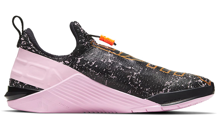 Женские кроссовки Nike React Metcon (черно-розово-золотые) — Чёрный / розовый / золотой — фото 2