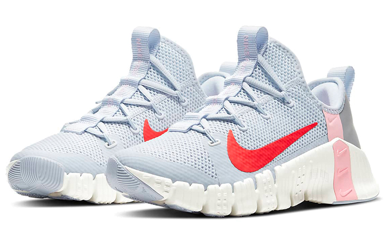 Женские кроссовки Nike Free Metcon 3 (серый / синий / красный) — фото 3