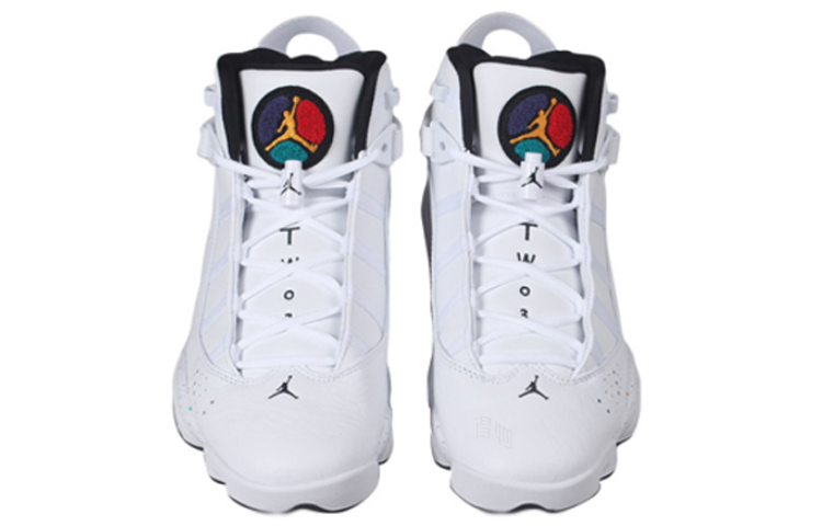 Мужские кроссовки Jordan Air Jordan 6 Rings Paint Splatter OG (белые) — фото 3
