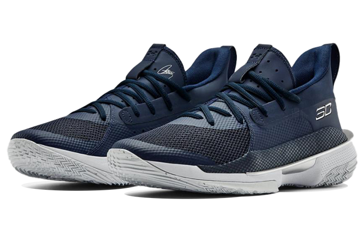 Мужские кроссовки Under Armour Under Armour Curry 7 Team (темно-синий) — Тёмно-синий — фото 3