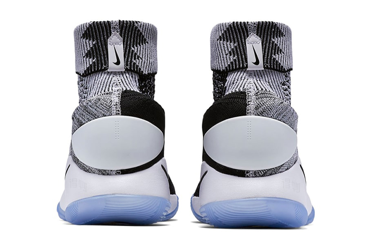 Мужские кроссовки Nike Hyperdunk 2016 Flyknit Oreo (черно-белые) — Чёрный / белый — фото 5