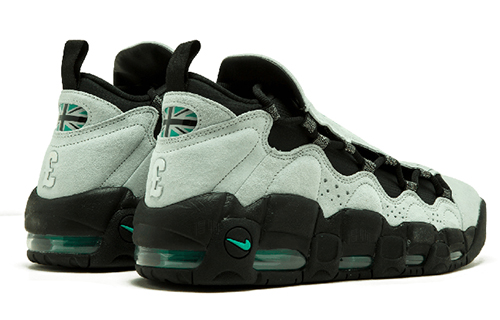Мужские кроссовки Nike Air Max More Money British Pound (черно-зеленые) — фото 4