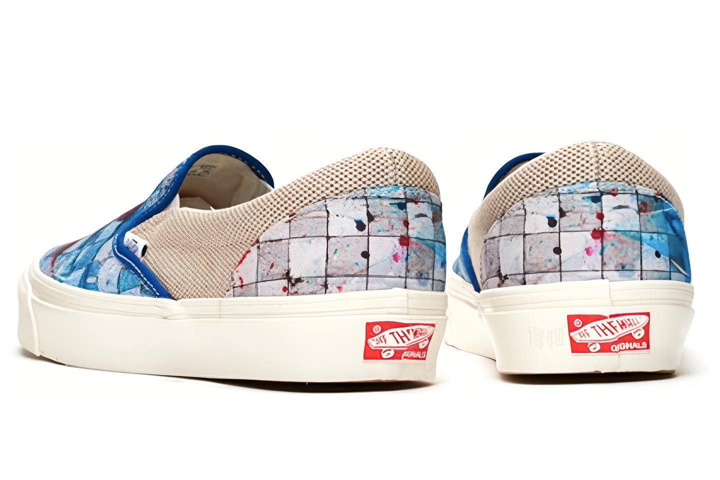 Унисекс кеды Vans slip-on Ralph Steadman x OG Classic (синий) — фото 4