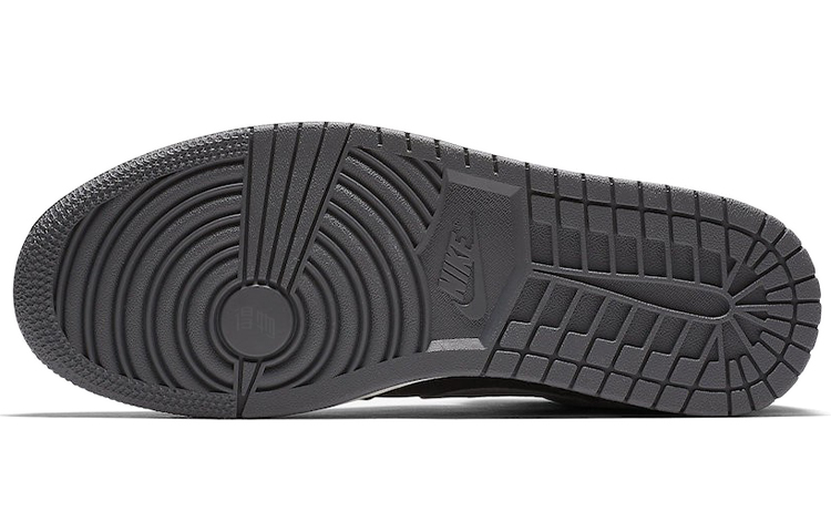 Мужские кроссовки Jordan Air Jordan 1 Mid (темно-серые) — Чёрный / серый — фото 6